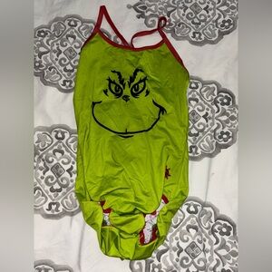 Green Grinch One-Piece Gymnastics Leotard